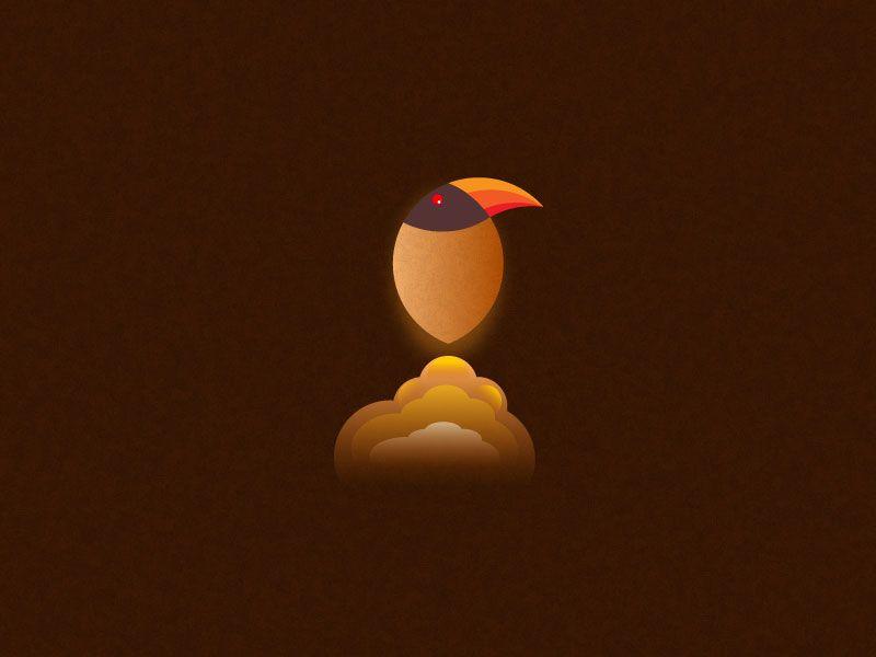 Orange Bird in Circle Logo - Golden Bird Logo by Saif Bin Hossain | Dribbble | Dribbble