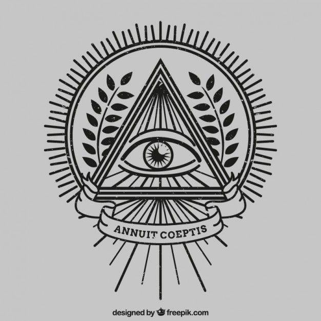 Triangle Eye Logo - Eye inside a triangle Vector