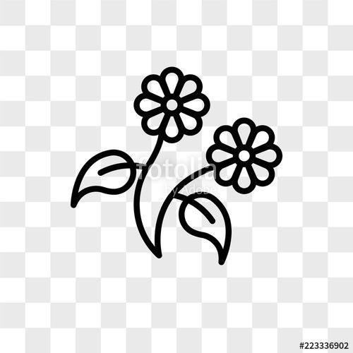 Transparent Flower Logo - Flower vector icon isolated on transparent background, Flower logo ...