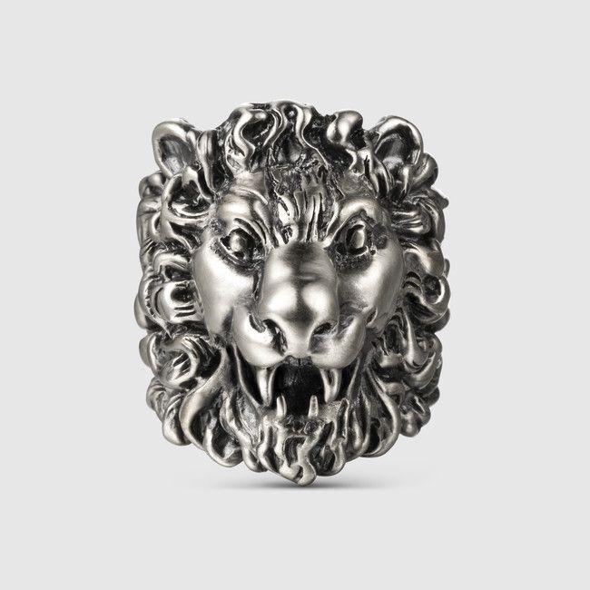 Gucci Lion Logo - Ring with lion head Rings 398601I46018111