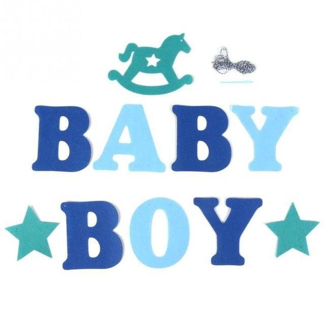 Baby Boy Logo - Baby Boy Baby Girl Bunting Garland Hanging Banner Flags Baby