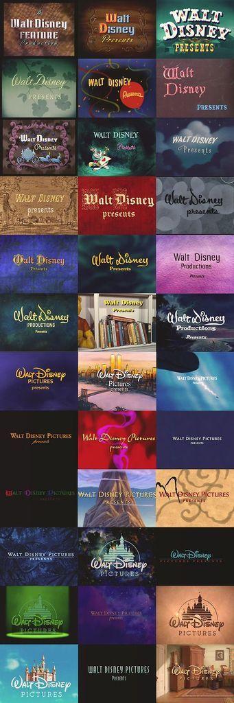 Disney Movie Title Logo - The many opening title cards of Disney movies. The Wonderful World