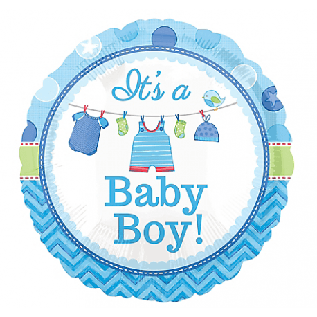 Baby Boy Logo - It's a Boy Baby Shower Foil Balloon