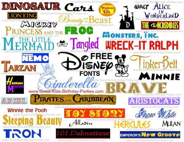 Disney Movie Title Logo - best Digital Scrapping image. Fonts, Free