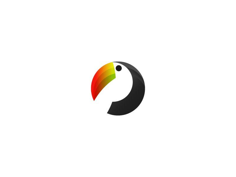 Orange Bird in Circle Logo - Toucan - Logo Animal by Simone Aiosa | Dribbble | Dribbble