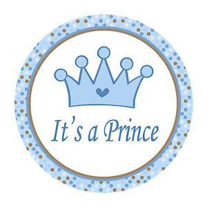 Baby Boy Logo - 40 Stickers Personalized Prince Thank You Labels Prince Baby Boy ...