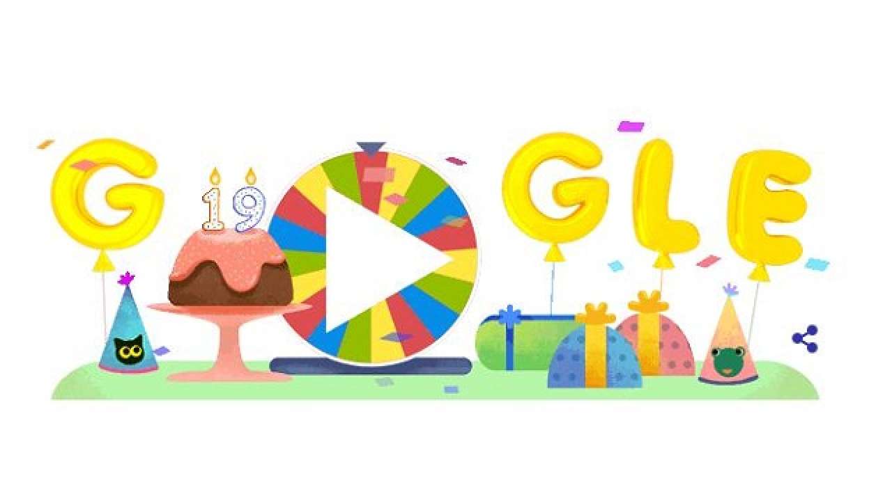 Happy Birthday Google Logo - Happy Birthday! Google marks 19th anniversary with fun birthday doodle