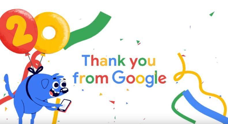 Happy Birthday Google Logo - Happy birthday Google! Google Doodle celebrates 20th birthday