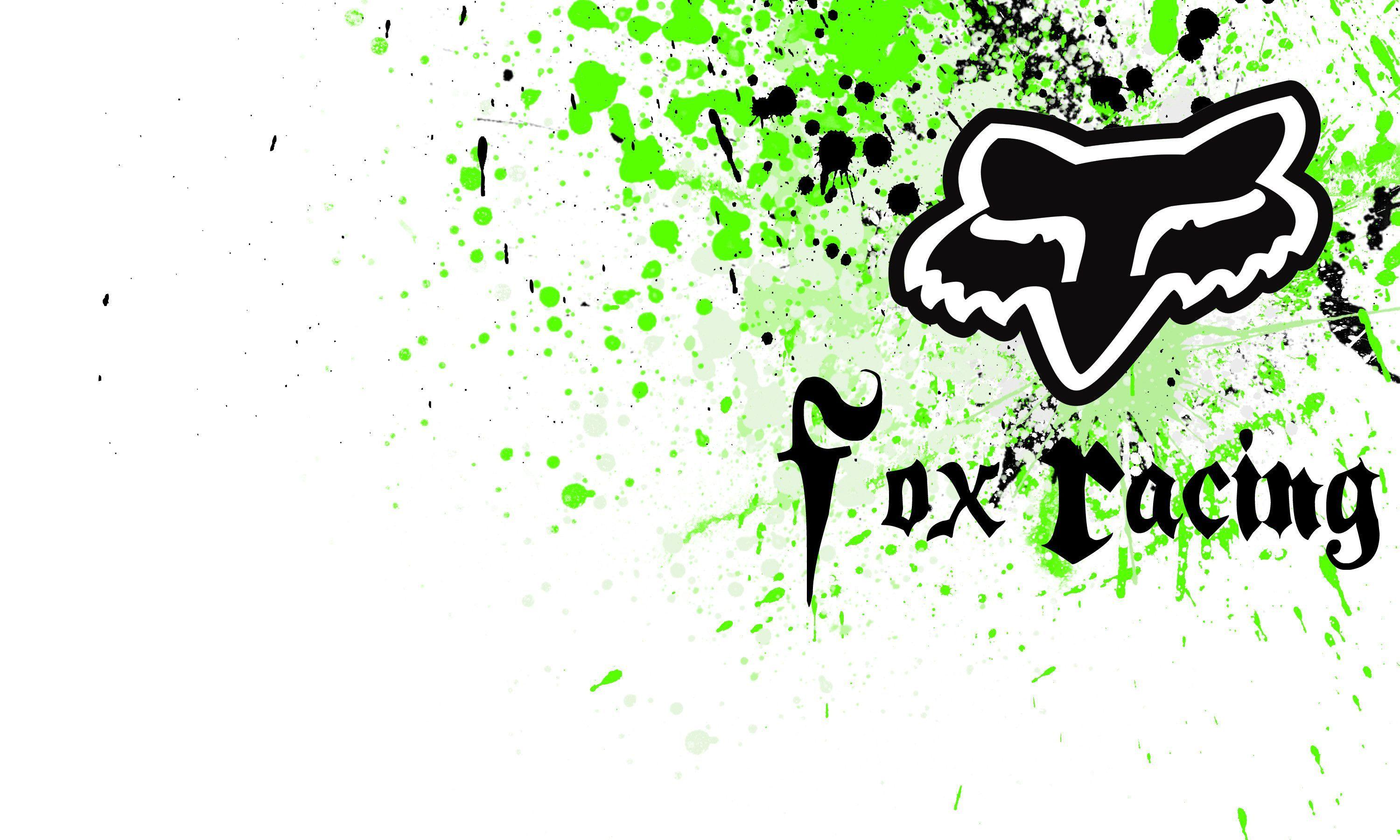 Blue and Green Fox Logo - Fox Racing Background