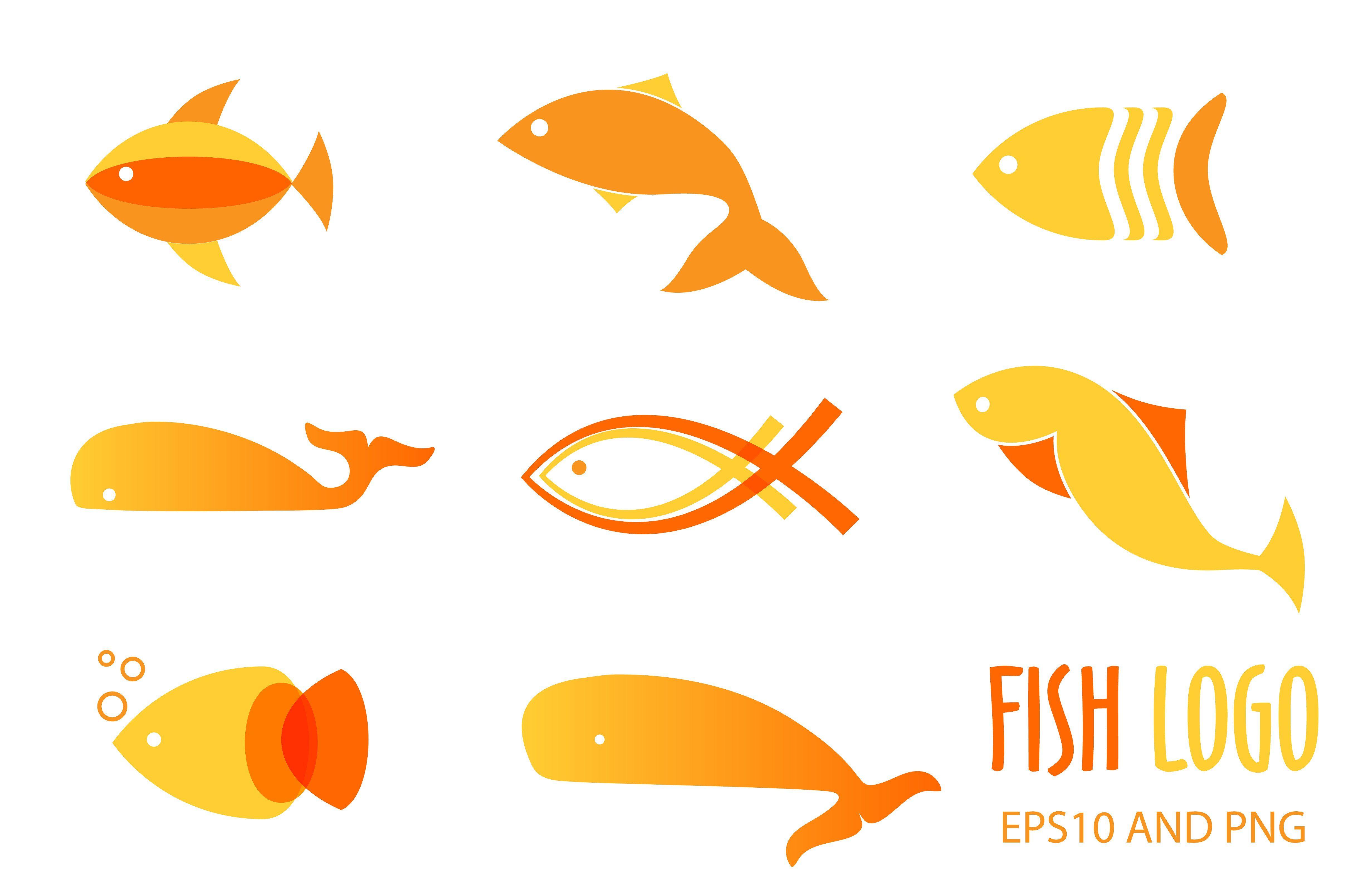 Fish Logo - Fish logo or icon set ~ Icons ~ Creative Market