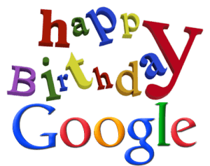 Happy Birthday Google Logo - EduKart Blog – Happy Birthday Google : Mr. Know All Turns 14