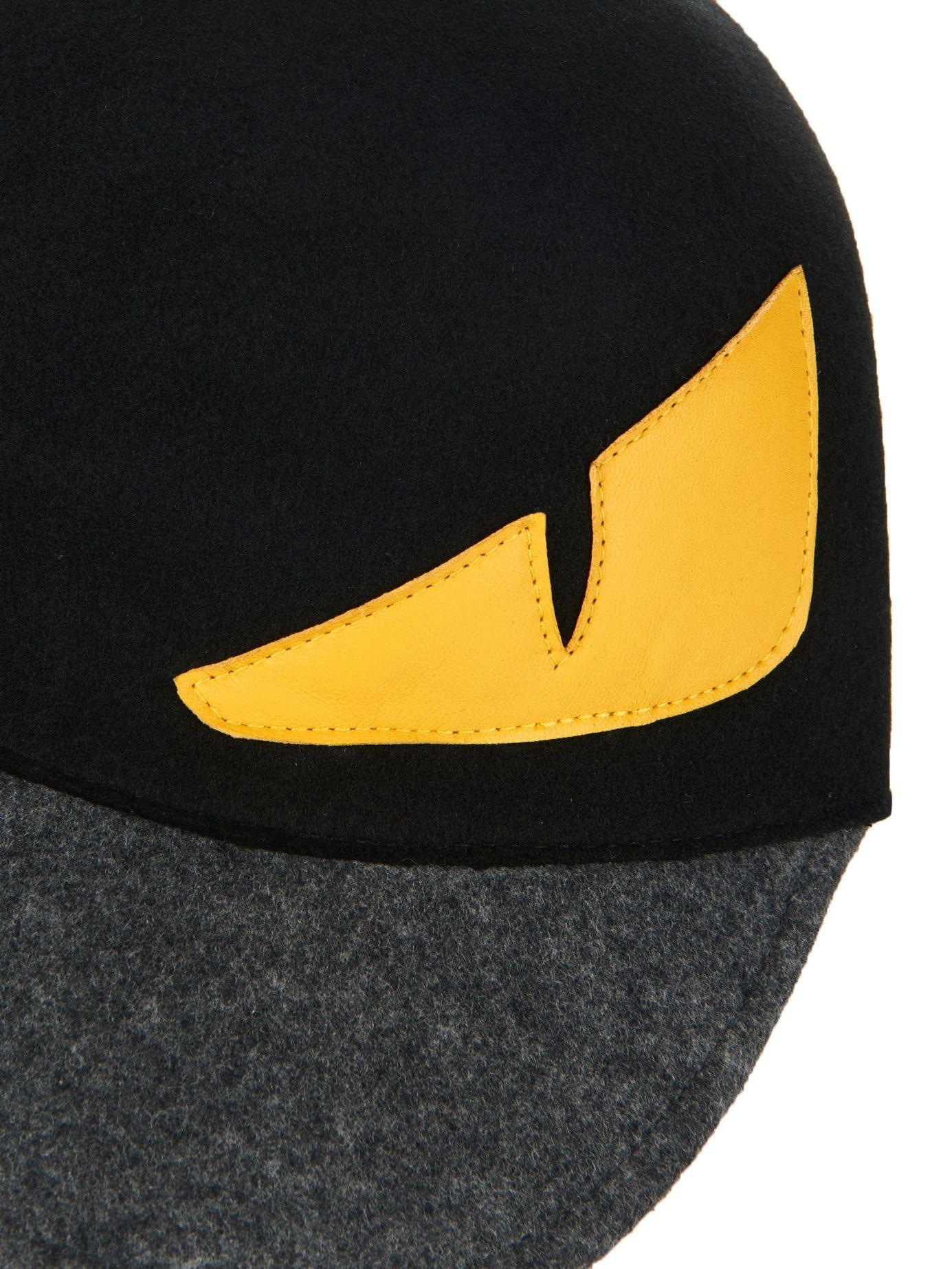 Fendi Monster Eyes Logo - Fendi Monster Eyes Wool-Felt Cap in Black for Men - Lyst