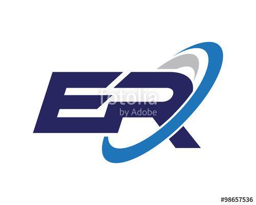 ER Logo - ER Letter Swoosh Logo
