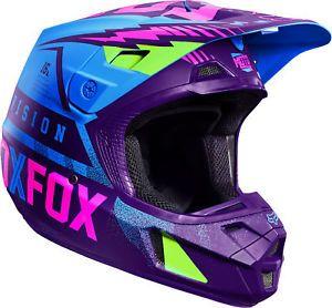 Blue and Green Fox Logo - Fox Racing Adult Blue/Green/Purple/Pink V2 Vicious SE Dirt Bike ...