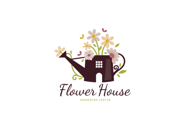 Transparent Flower Logo - Flower House Gardening • Premium Logo Design