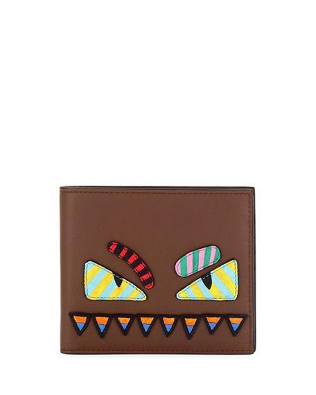 Fendi Monster Eyes Logo - FENDI Monster Eyes Striped Wallet, Brown. #fendi # | Fendi Men ...