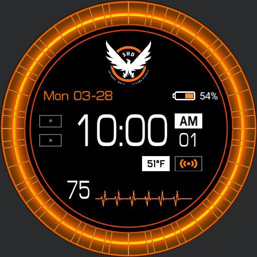The Division Circle Logo - The Division (with HR) Unlocked for G Watch R - FaceRepo