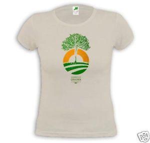 Small Obama Logo - Official OBAMA TREE LOGO Ladies T Shirt