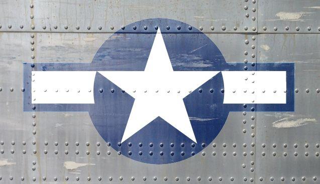 WW2 Aircraft Logo - World war 2 plane star logo sticker