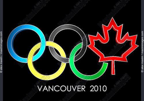 Canada Maple Leaf Olympic Logo - Canada Olympics. Canadian Olympic games symbol. stock illstration ...