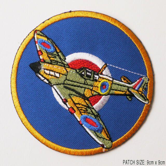 WW2 Aircraft Logo - Vickers Supermarine Spitfire Ww2 Fighter Aircraft Embroidered Iron ...