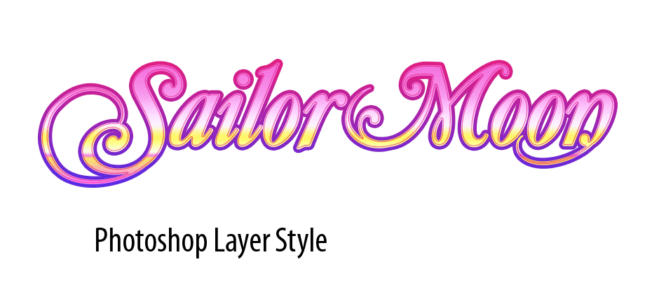 Sailor Moon Logo - Sailormoon Photohop Layer Style