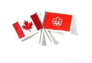 Canada Maple Leaf Olympic Logo - 1976 Montreal Olympic Games Patch Canada Maple Leaf Flag & Logo ...