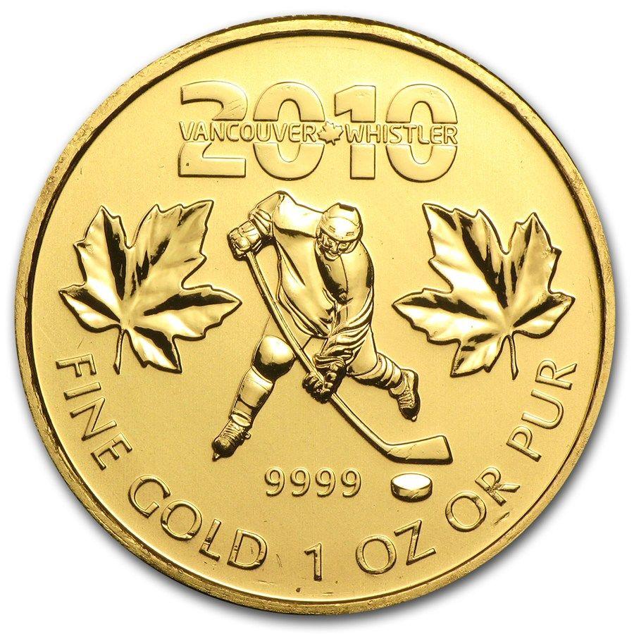 Canada Maple Leaf Olympic Logo - Gold Coin Canadian Maple Leaf 2010 (Vancouver Olympics) - 1 oz ...