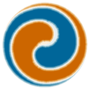 Orange and Blue Circle Logo - Where Blue Meets Orange.