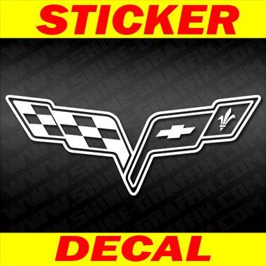 Corvette C6 Logo - Corvette C6 Logo Decal Sticker Emblem. Shine Graffix.com