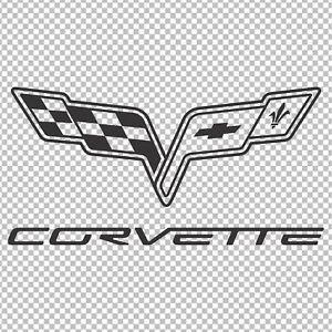 Corvette C6 Logo - CORVETTE C6 FLAG EMBLEM LOGO DECAL STICKER CAR LAPTOP WINDOW TOOLBOX
