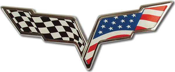 Corvette C6 Logo - C6 Corvette 2005 2013 USA Flag Emblem Overlay Decal