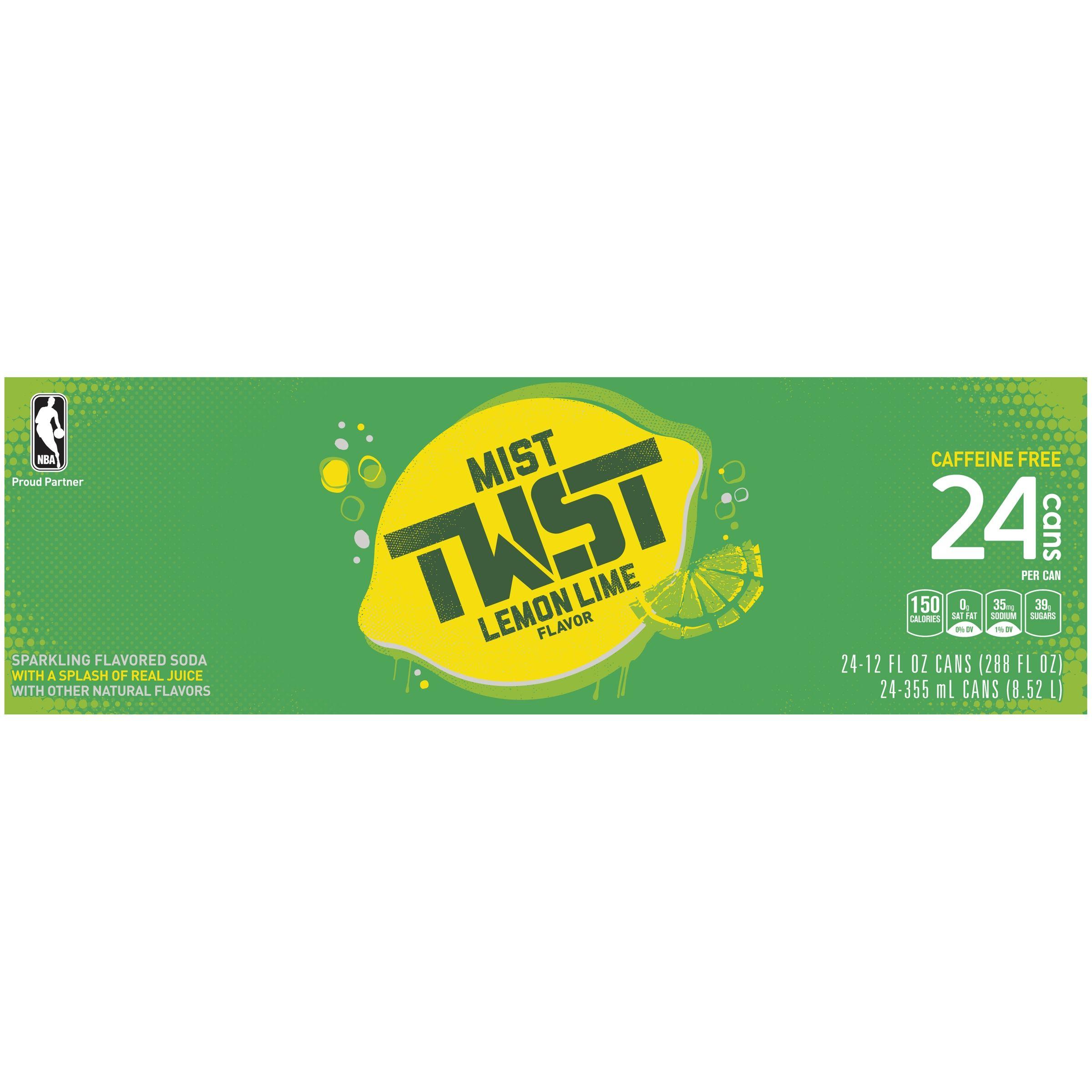 Mist Twist Logo - Mist Twst Lemon Lime Soda 24 12 Fl. Oz. Cans