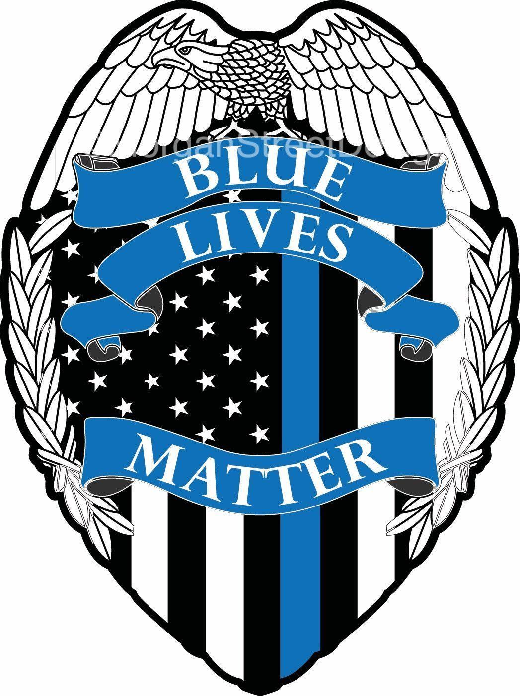 5 with Blue Lines Logo - Blue Lives Matter American Flag Badge 5”. BLUE LIVES MATTER