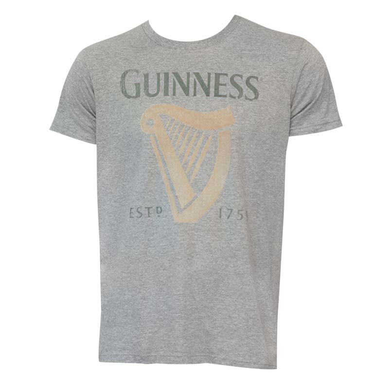 Guinness Beer Harp Logo - Guinness Beer Harp Logo Grey Shirt