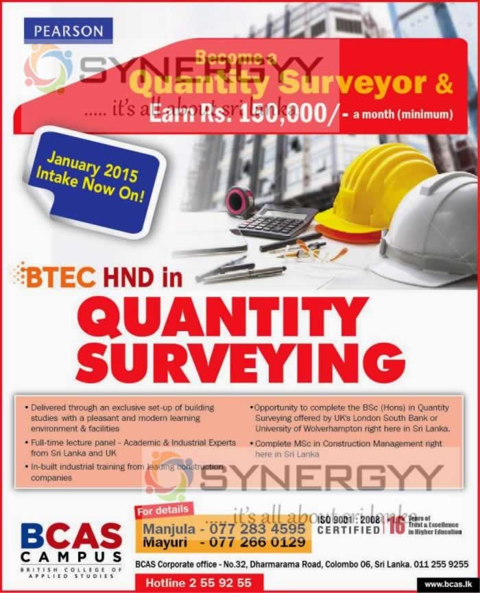 Bcas Campus Logo - BTEC HND in Quantity Surveying in Sri Lanka by BCAS Campus ...