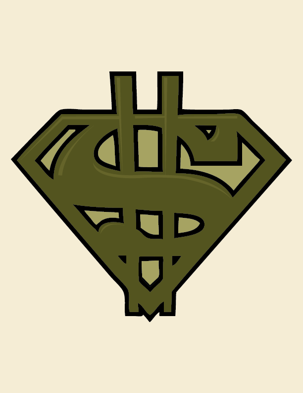 Superman Money Logo - Editorial Illustration Final | Krysta Brown