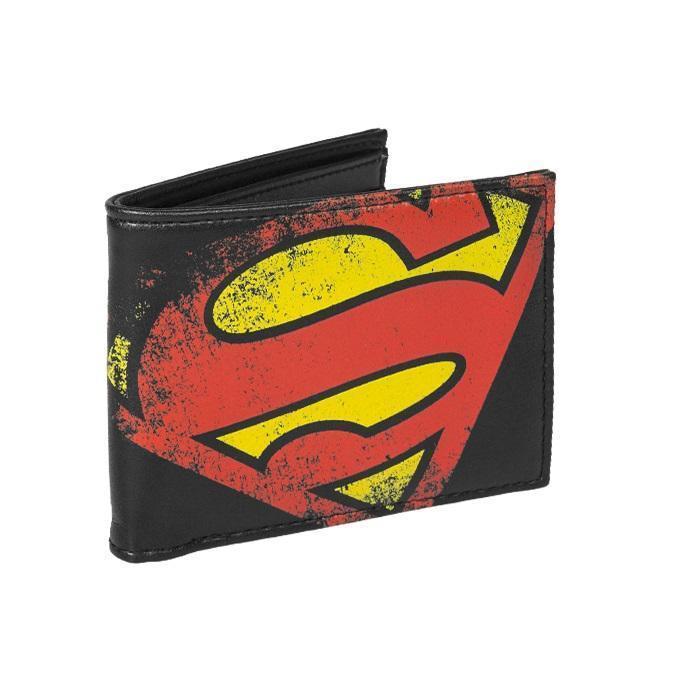 Yellow Black Superman Logo - DC Comics Superman Logo Wallet – Black Money Comic Book Style Super ...