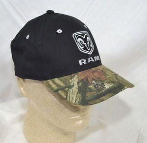 Camo Ram Logo - Dodge Ram Silver Logo Black & Mossy Oak Camo Licensed Baseball Cap ...