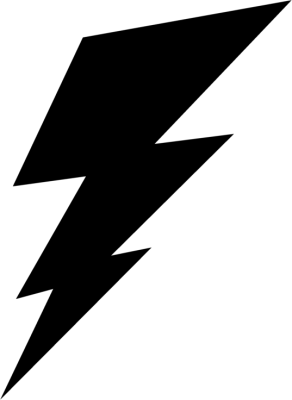 Black Lightning Logo - Lightning Bolt Clipart Black. Tattoo. Lightning