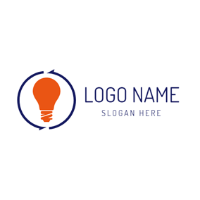 Orange and Blue Circle Logo - Free Electrical Logo Designs. DesignEvo Logo Maker