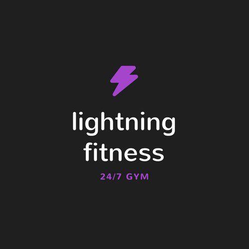 Black Lightning Logo - Black Lightning Icon Fitness Logo