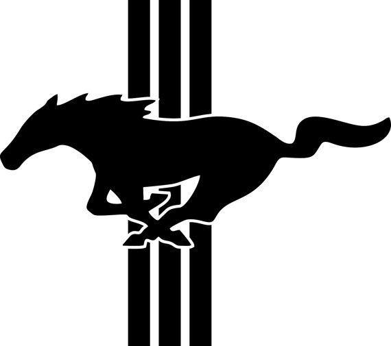 Black and White Mustang Logo - Ford Mustang logo emblem vinyl by FreshCutCustomVinyl on Etsy ...