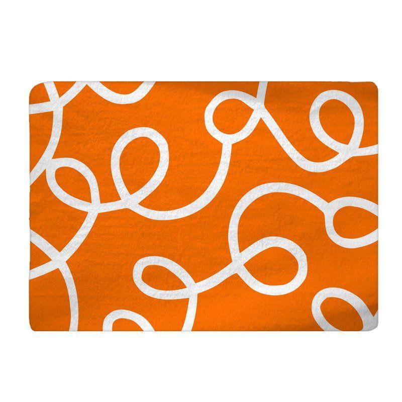 Orange and White Swirl Logo - Orange Swirl Rug -Custom Plush Fuzzy Area Rug features white swirls ...