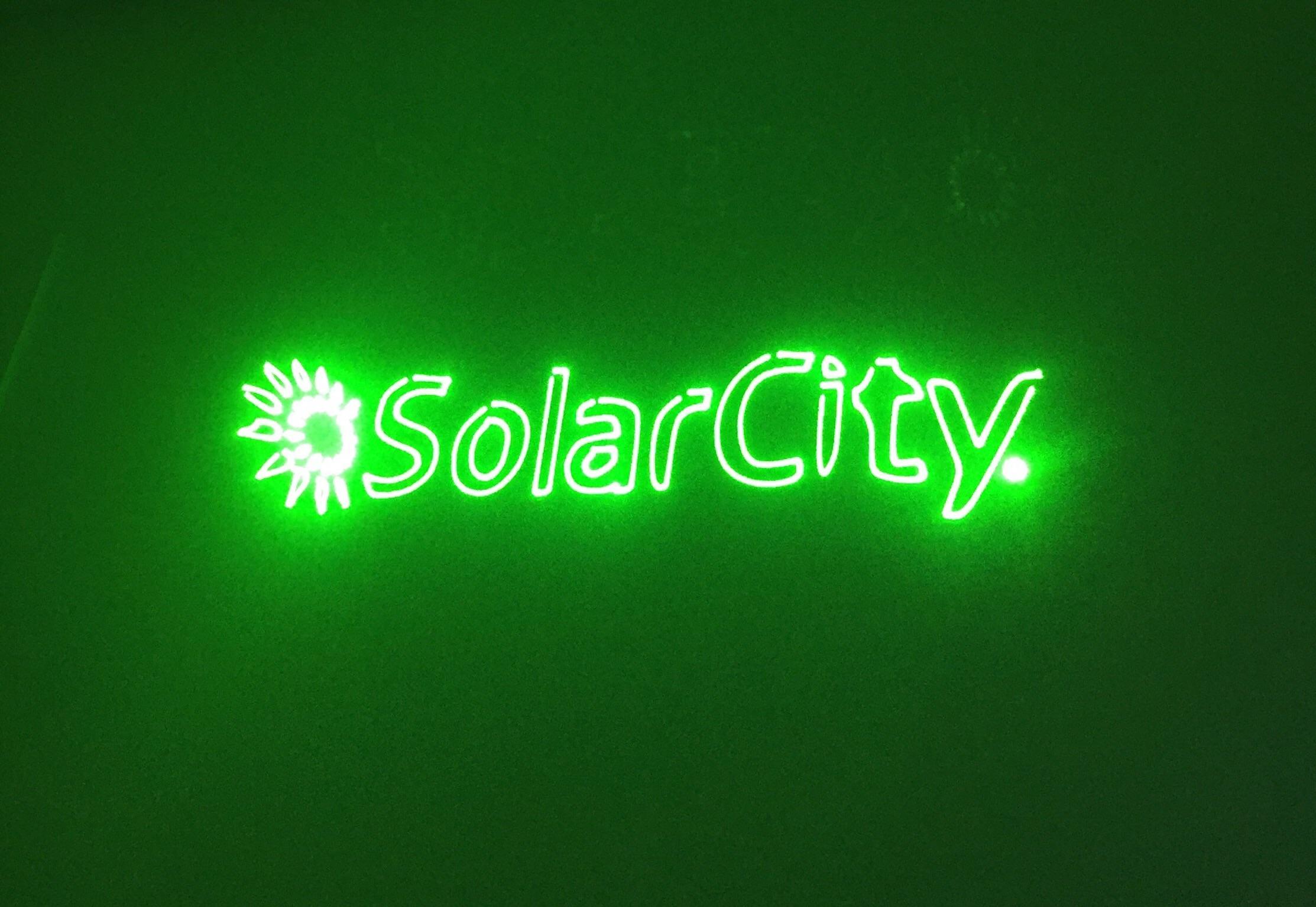 New SolarCity Logo - Laser Projected Solar City Logo