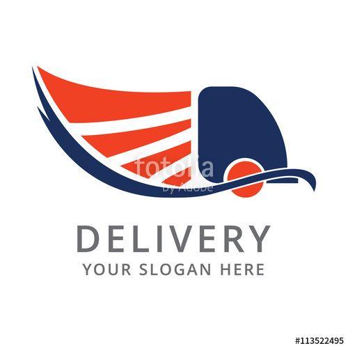 Delivery Company Logo - Delivery company logo. car logotype. Fast delivery car with wings