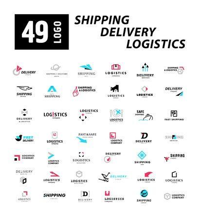 Delivery Company Logo - Vector flat logo template for logistics and delivery company