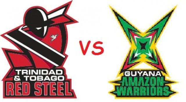 Red Steel Logo - Guyana Amazon Warriors Vs Trinidad & Tobago Red Steel Live stream