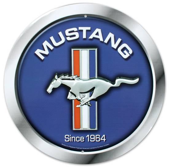 Ford Mustang Logo - Ford Mustang Logo Since 1964 Round Tin Sign at AllPosters.com