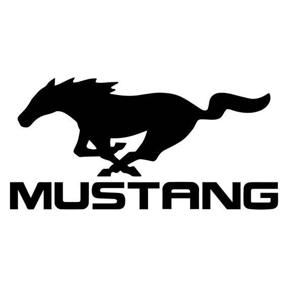 Black Ford Mustang Logo - Ford Mustang Vinyl Decal | Etsy
